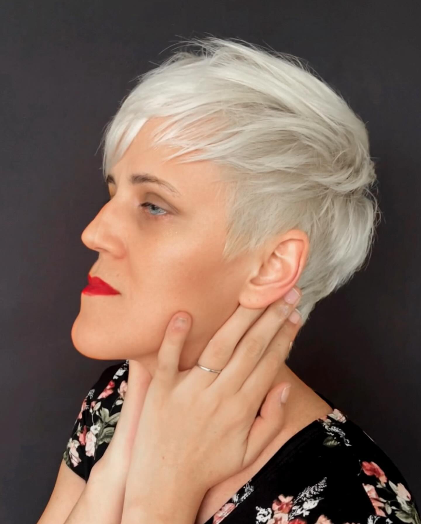 Platinum Blonde Pixie for Thin Hair